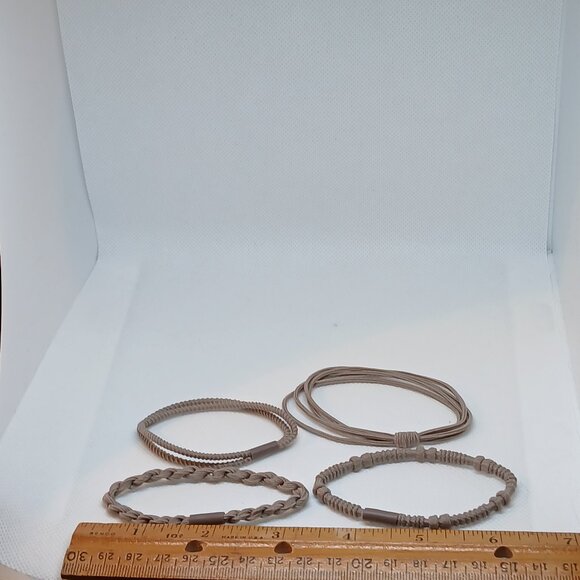 NWOT Set of 4 Brown Adjustable Braided String Bracelets Jewelry Accessories #13 - Picture 9 of 10